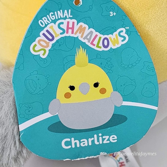 CHARLIZE 🐤 Yellow/Gray Cockatoo Bird Original Squishmallows By Kellytoy NWT - Picture 3 of 8